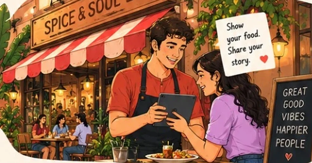 A restaurant team showing their profile